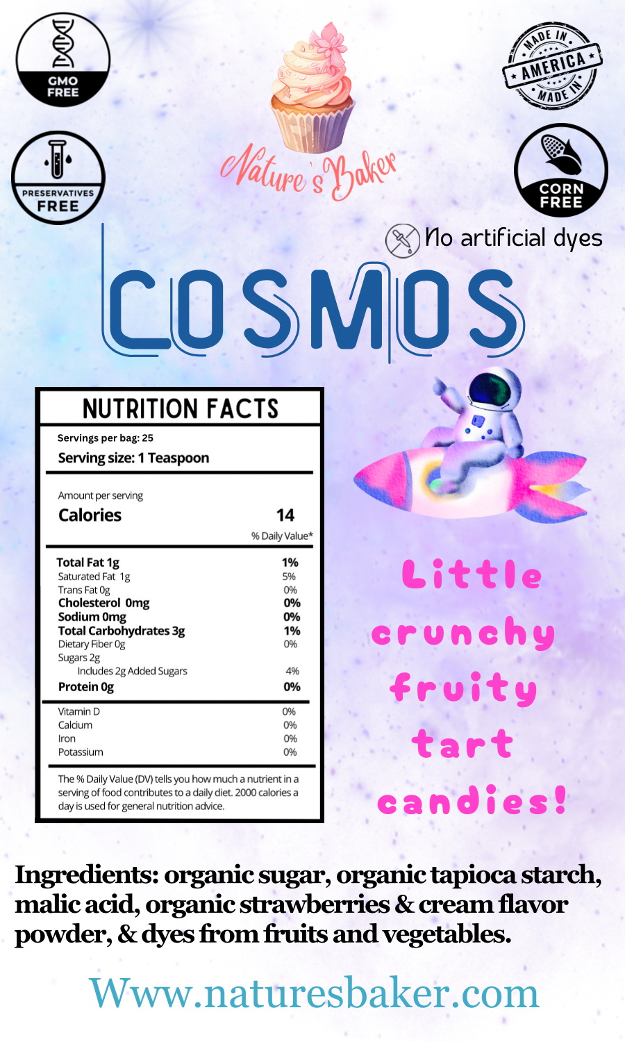 Bulk All Natural Cosmos Candy - 5lbs - Nature’s Baker
