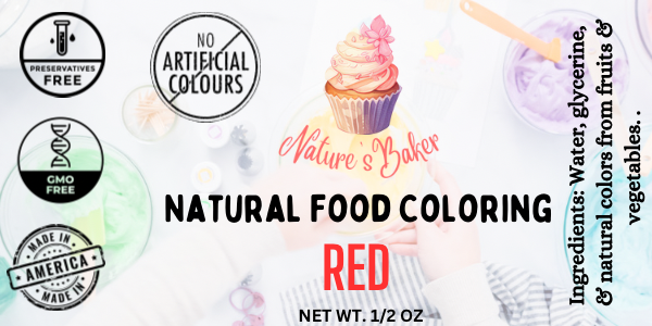 Natural Red Food Coloring - .5oz - Nature’s Baker