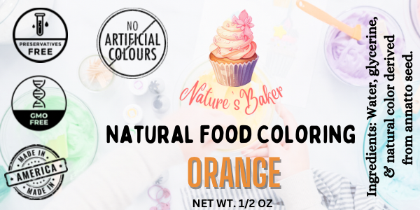 Natural Orange Food Coloring - .5oz - Nature’s Baker