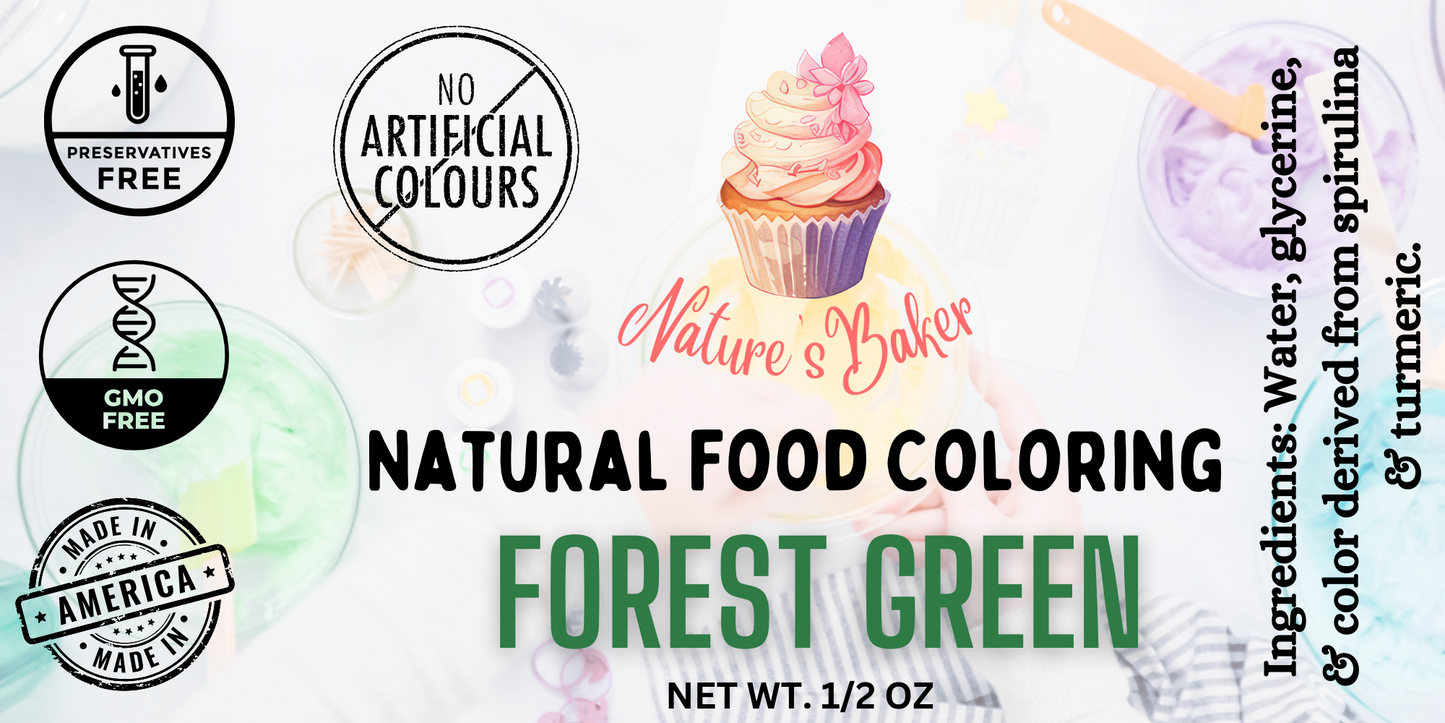 Natural Forest Green Food Coloring - .5oz - Nature’s Baker