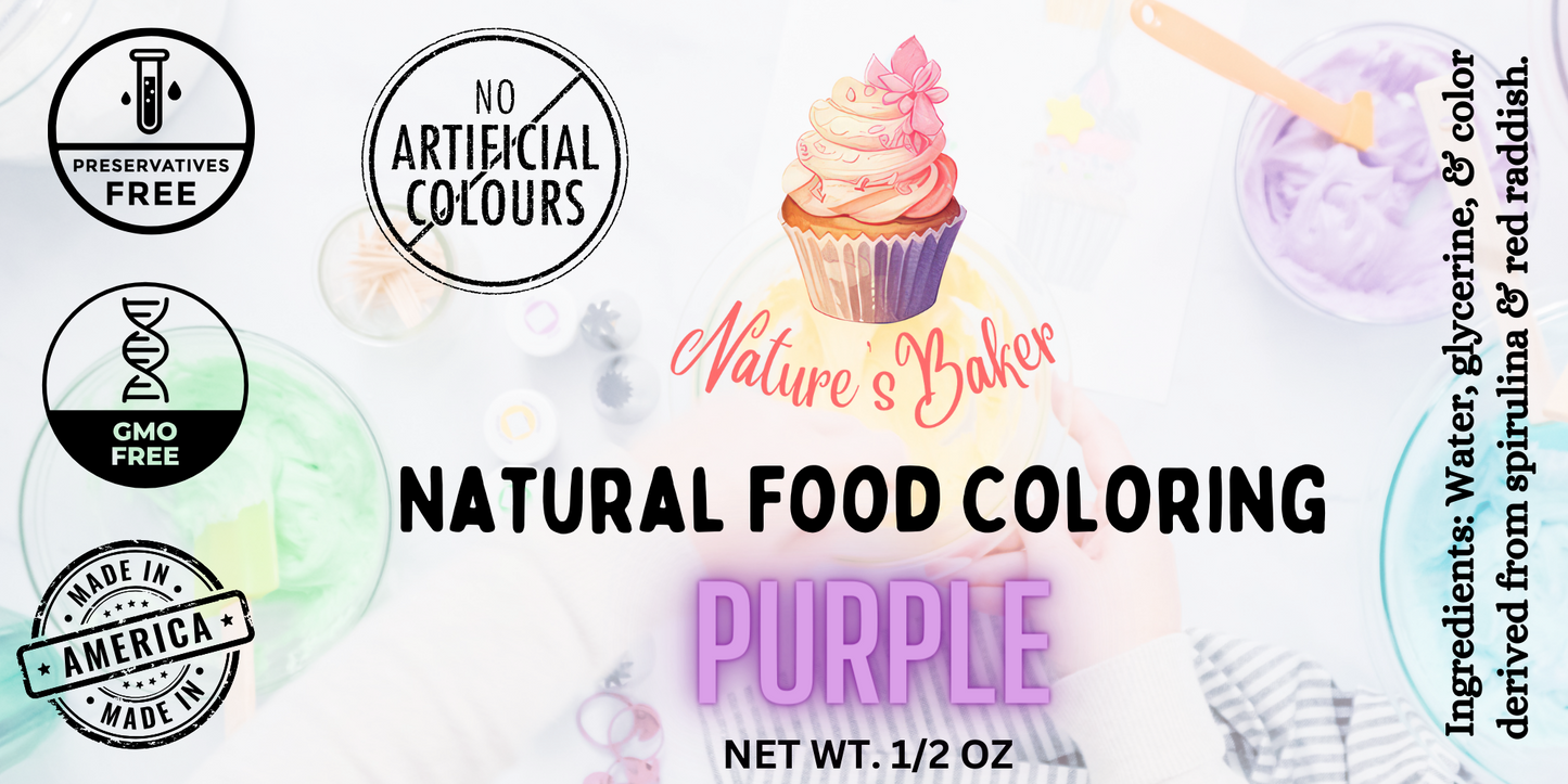 Natural Purple Food Coloring - .5oz - Nature’s Baker