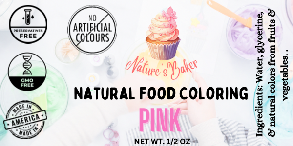 Natural Pink Food Coloring - .5oz - Nature’s Baker